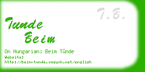 tunde beim business card